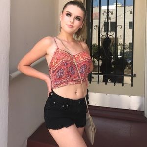 Printed crop tank